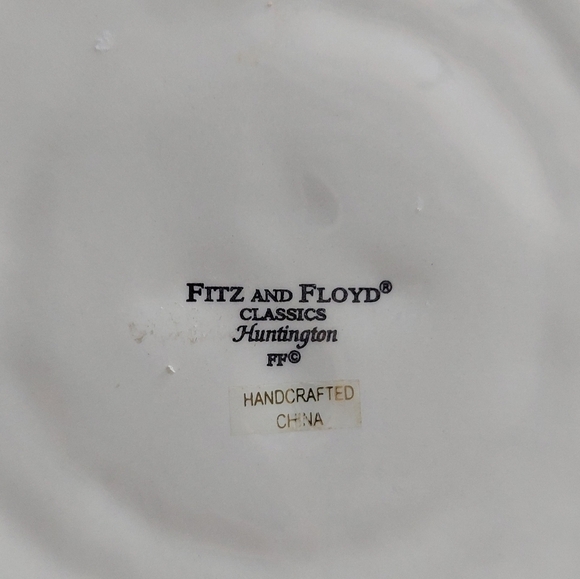 Vintage 90s Fitz & Floyd Huntington Classics Decorative Handcrafted Plate - Picture 3 of 4